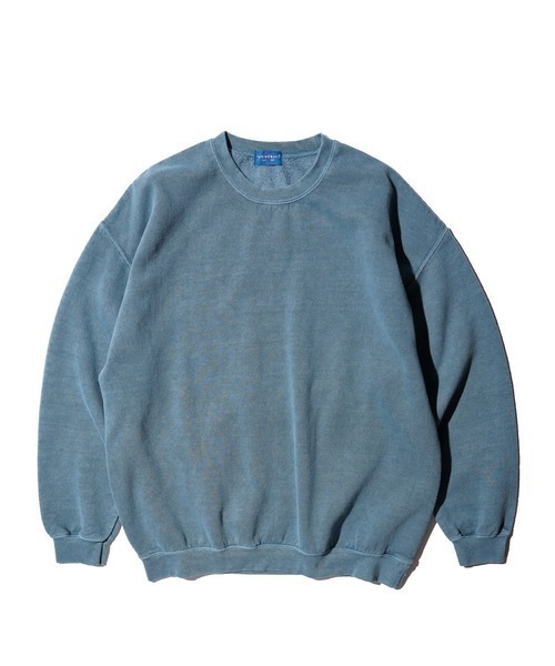 TOWNCRAFT(タウンクラフト)の「TOWN CRAFT タウンクラフト / 90S PIGMENT CREW SWEAT ピグメント加工(スウェット・メンズ・オリーブ/ネイビー/パープル/ピンク/ブラック/ライトブルー/グレー/ターコイズブルー/ブルーグレー/エメラルド/ダークブラウン/インディゴブルー/ダークネイビー/ナチュラル・X-LARGE/LARGE/MEDIUM/XX-LARGE)」の11枚目の写真