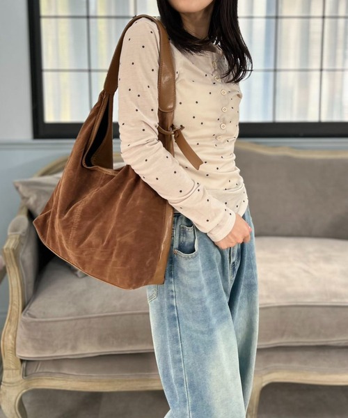 mebole（メボレ）の「Airy Dot Button Top（Tシャツ/カットソー・レディース・アイボリー/グレー・FREE）」の19枚目の写真