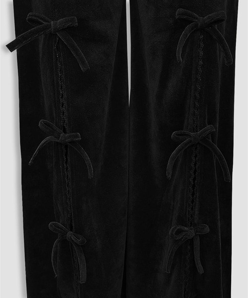 Honey Cinnamon(ハニーシナモン)の「リボンスリットパンツ(その他パンツ・レディース・ピンク/ブラック・FREE)」の8枚目の写真