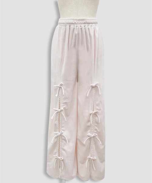 Honey Cinnamon(ハニーシナモン)の「リボンスリットパンツ(その他パンツ・レディース・ピンク/ブラック・FREE)」の12枚目の写真