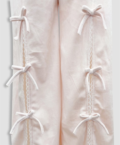 Honey Cinnamon(ハニーシナモン)の「リボンスリットパンツ(その他パンツ・レディース・ピンク/ブラック・FREE)」の15枚目の写真