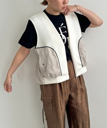 トリミングバイカラーダンボールベスト