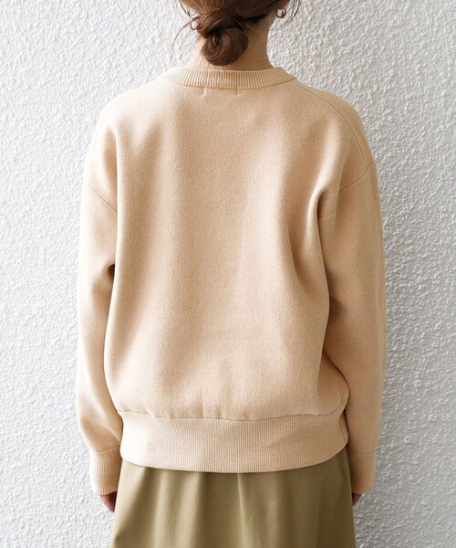 5370【極美品】マスターバニー 千鳥柄 クルーネックニット サイドジップ SHIPS any:〈手洗い可能〉モールヤーン クルーネック ロゴ 千鳥柄 プル