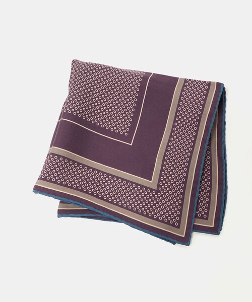UNITED ARROWS(ユナイテッドアローズ)の「<HOLLIDAY&BROWN>サークル ポケットチーフ(ポケットチーフ・メンズ・ワイン/グレー系・FREE)」の2枚目の写真