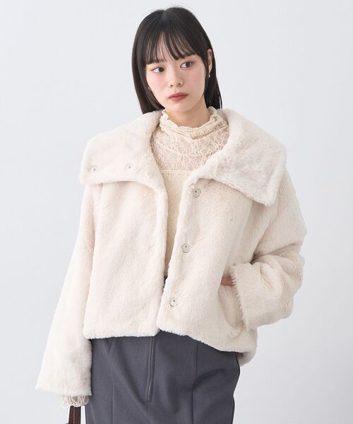 セール】【2025AW】ファーショートブルゾン（ブルゾン）｜earth