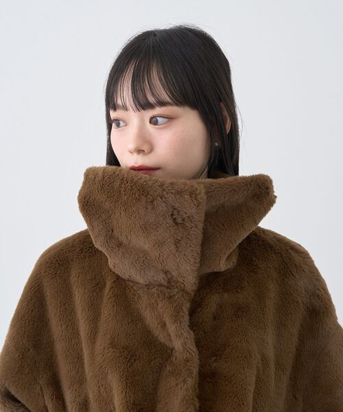 earth music&ecology（アースミュージックアンドエコロジー）の「【2025AW】ファーショートブルゾン（ブルゾン・レディース・クリーム/モカ/ブラウン・FREE）」の11枚目の写真