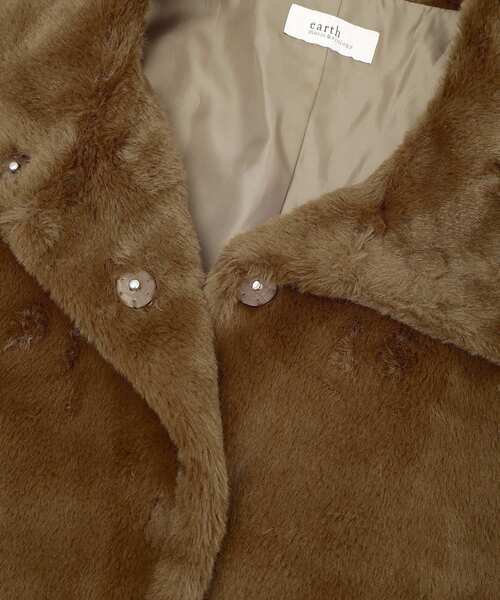 earth music&ecology（アースミュージックアンドエコロジー）の「【2025AW】ファーショートブルゾン（ブルゾン・レディース・クリーム/モカ/ブラウン・FREE）」の18枚目の写真