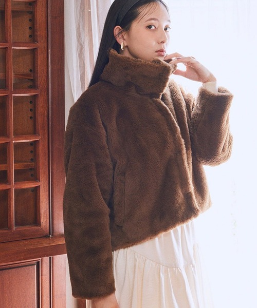 セール】【2025AW】ファーショートブルゾン（ブルゾン）｜earth