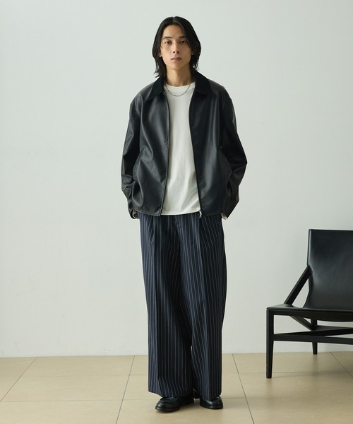 セール】ヴィンテージライク襟コーデュロイ切替ショートジャケット