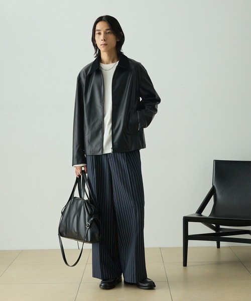 セール】ヴィンテージライク襟コーデュロイ切替ショートジャケット