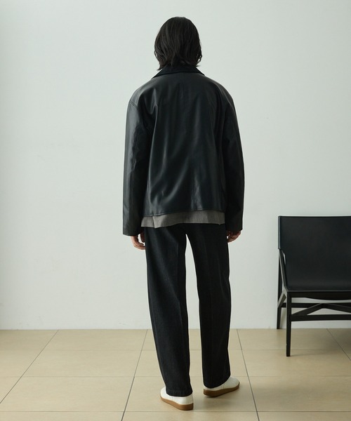 EMMA CLOTHES（エマクローズ）の「ヴィンテージライク襟コーデュロイ切替ショートジャケット（ブルゾン・メンズ・ダークブラウン/チャコール/ブラック・L/M/S）」の20枚目の写真