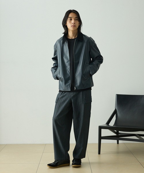 【希少】90's vintage レザー×コーデュロイ 切替ブルゾン 短丈 希少】90's vintage レザー×コーデュロイ 切替ブルゾン 短丈