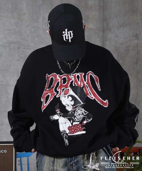 セール】AW 裏起毛 クルースウェット プリント メンズ レディース ユニ