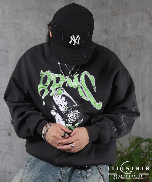 セール】AW 裏起毛 クルースウェット プリント メンズ レディース ユニ