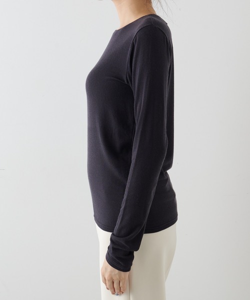 THE PAUSE（ザ ポーズ）の「【THE PAUSE】シアーロンTEE（Tシャツ/カットソー・レディース・オフホワイト/チャコールグレー・FREE）」の18枚目の写真