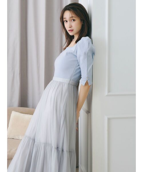dazzlin(ダズリン)の「パワショルドッキングワンピース(ワンピース・レディース・ブラック/ブルー/ブラウン・SMALL/MEDIUM)」の3枚目の写真