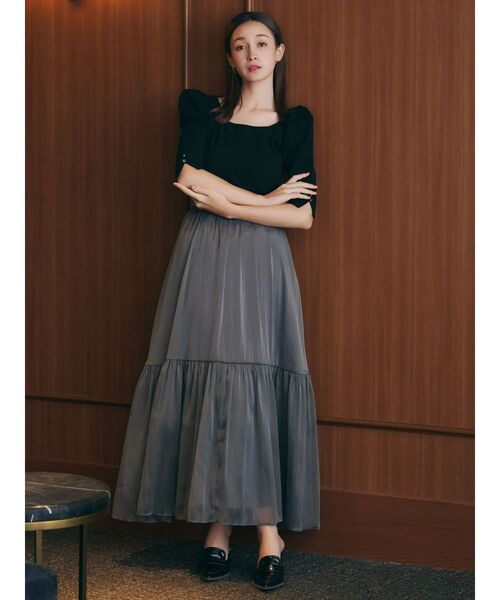 dazzlin(ダズリン)の「パワショルドッキングワンピース(ワンピース・レディース・ブラック/ブルー/ブラウン・SMALL/MEDIUM)」の6枚目の写真