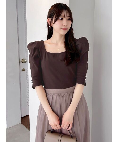 dazzlin(ダズリン)の「パワショルドッキングワンピース(ワンピース・レディース・ブラック/ブルー/ブラウン・SMALL/MEDIUM)」の18枚目の写真