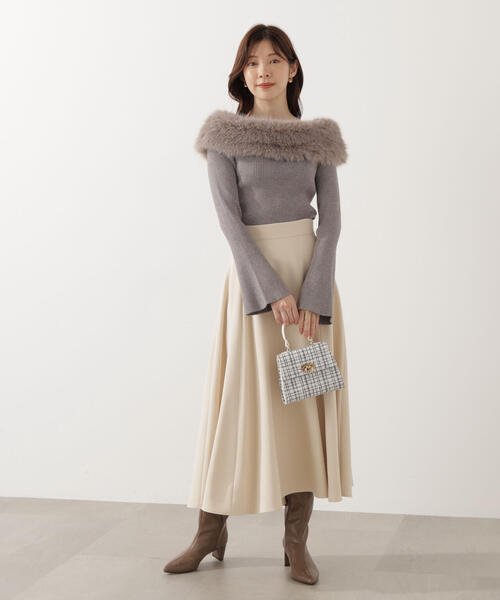 PROPORTION BODY DRESSING（プロポーションボディドレッシング）の「＜ウォッシャブル＞ウィンターフレアースカート / 1215220007（スカート・レディース・オフホワイト/ブラック/ブラウン・MEDIUM/SMALL）」の15枚目の写真