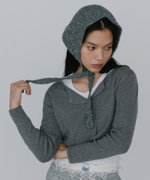 duei(デュイ)のウールニットバブーシュカ(ニットキャップ/ビーニー)