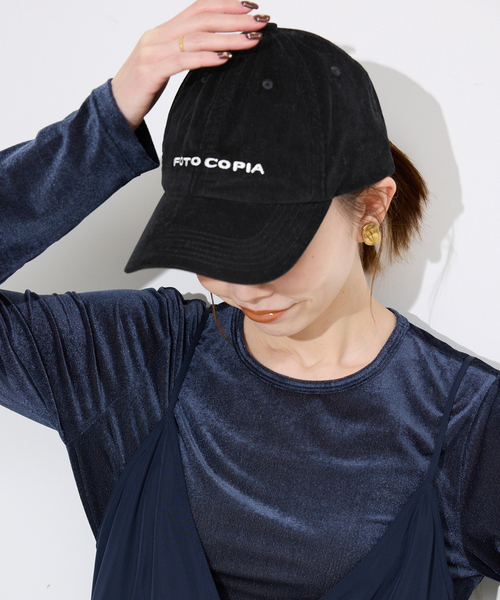 La Maison de Lyllis（メゾンドリリス）の「La Maison de Lyllis/ラメゾンドリリス FOTO CAP 2253006（キャップ・レディース・ボルドー/ブラック・FREE）」の4枚目の写真