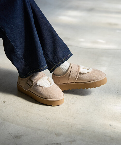 FREAK'S STORE（フリークスストア）の「限定展開　厚底 エコファーメリージェーン（その他シューズ・レディース・ブラック/キャメル/ベージュ・36/37/38）」の5枚目の写真