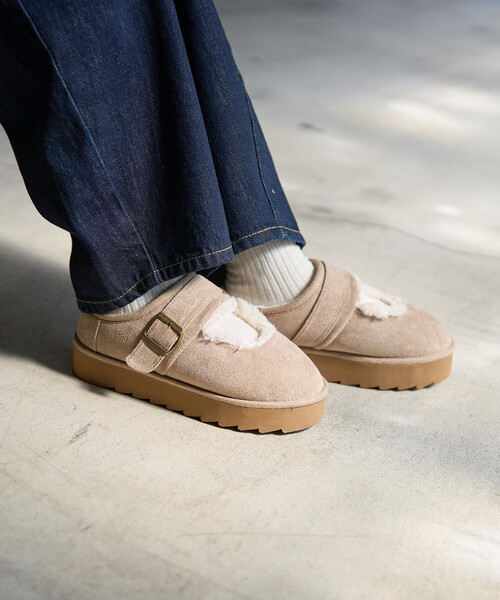 FREAK'S STORE（フリークスストア）の「限定展開　厚底 エコファーメリージェーン（その他シューズ・レディース・ブラック/キャメル/ベージュ・36/37/38）」の7枚目の写真