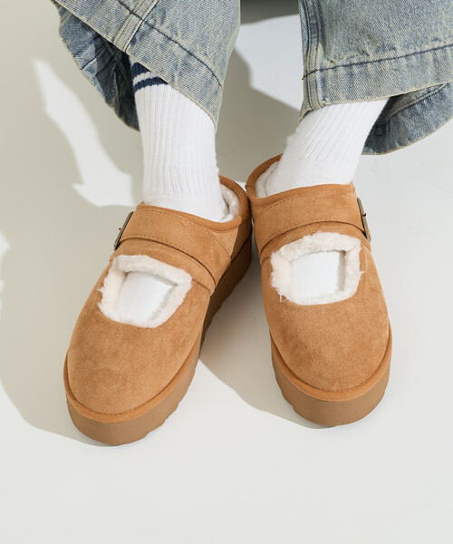 FREAK'S STORE（フリークスストア）の「限定展開　厚底 エコファーメリージェーン（その他シューズ・レディース・ブラック/キャメル/ベージュ・36/37/38）」の11枚目の写真