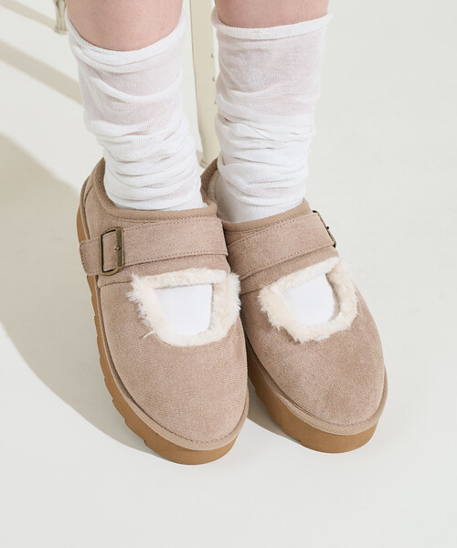 FREAK'S STORE（フリークスストア）の「限定展開　厚底 エコファーメリージェーン（その他シューズ・レディース・ブラック/キャメル/ベージュ・36/37/38）」の14枚目の写真