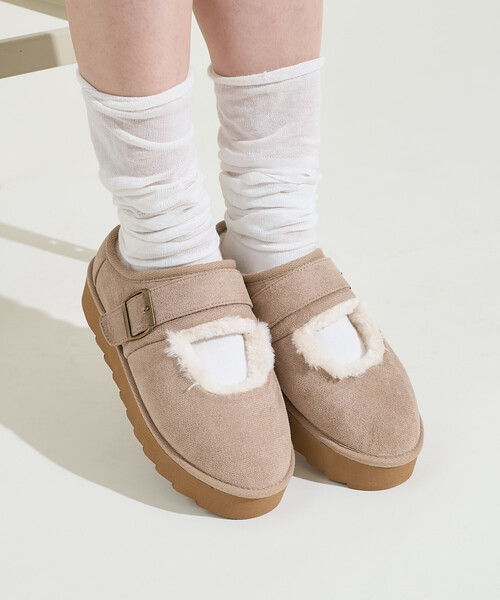 FREAK'S STORE（フリークスストア）の「限定展開　厚底 エコファーメリージェーン（その他シューズ・レディース・ブラック/キャメル/ベージュ・36/37/38）」の15枚目の写真