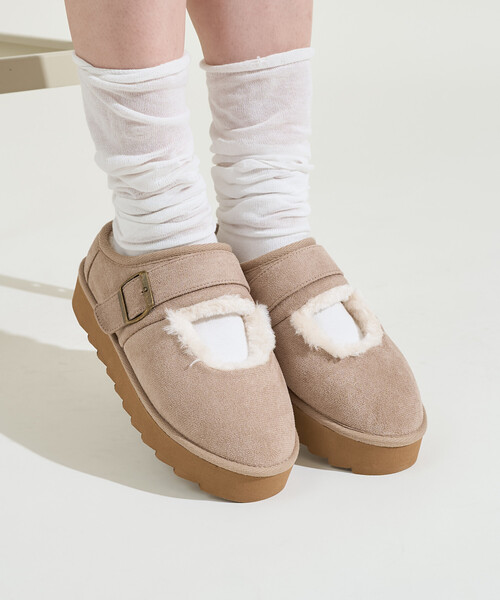 FREAK'S STORE（フリークスストア）の「限定展開　厚底 エコファーメリージェーン（その他シューズ・レディース・ブラック/キャメル/ベージュ・36/37/38）」の16枚目の写真