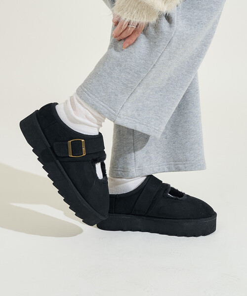 FREAK'S STORE（フリークスストア）の「限定展開　厚底 エコファーメリージェーン（その他シューズ・レディース・ブラック/キャメル/ベージュ・36/37/38）」の17枚目の写真