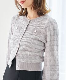 MAJESTIC LEGON | キラキラボタンツイードライクカーデ(カーディガン/ボレロ)