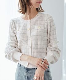 kay me ミルキーホワイト　ビジューカーディガン Firsthand/ビジューニットカーディガン｜Daytona Park(FREAK'S