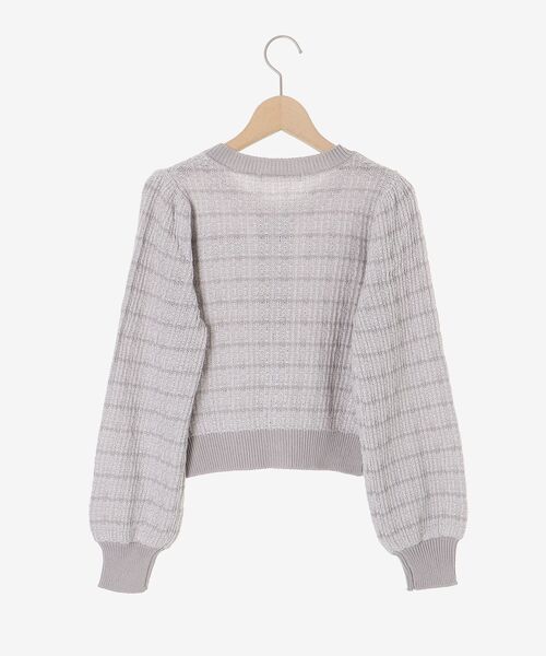 MAJESTIC LEGON（マジェスティックレゴン）の「キラキラボタンツイードライクカーデ（カーディガン/ボレロ・レディース・ピンク/アイボリー/ブラック/グレー・MEDIUM）」の7枚目の写真