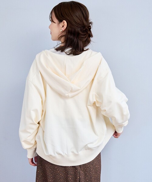 POLO BCS(ポロ ビーシーエス)の「【POLO BCS(ポロ・ビーシーエス)別注】 裏毛ジップパーカー(パーカー・レディース・ネイビー/ナチュラル/オフホワイト/レッド・L/M)」の9枚目の写真