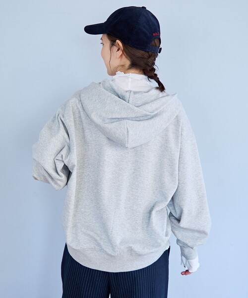 POLO BCS(ポロ ビーシーエス)の「【POLO BCS(ポロ・ビーシーエス)別注】 裏毛ジップパーカー(パーカー・レディース・ネイビー/ナチュラル/オフホワイト/レッド・L/M)」の14枚目の写真