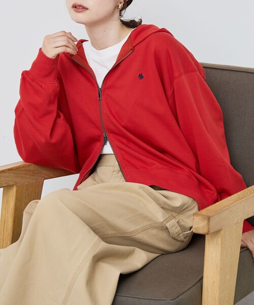 POLO BCS(ポロ ビーシーエス)の「【POLO BCS(ポロ・ビーシーエス)別注】 裏毛ジップパーカー(パーカー・レディース・ネイビー/ナチュラル/オフホワイト/レッド・L/M)」の17枚目の写真