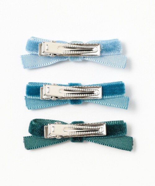 BEAMS BOY（ビームスボーイ）の「【2/5再値下げ】ミニ ベロア リボン ピン 3SET（ヘアピン・レディース・ピンク/ブルー/ブラウン・ONE SIZE）」の8枚目の写真