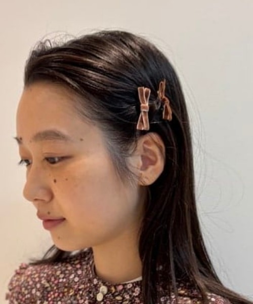 BEAMS BOY（ビームスボーイ）の「【2/5再値下げ】ミニ ベロア リボン ピン 3SET（ヘアピン・レディース・ピンク/ブルー/ブラウン・ONE SIZE）」の10枚目の写真