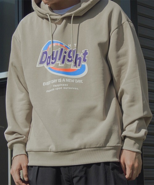 spiritoso(スピリトーゾ)の「【spiritoso】daylight ビッグプリント 裏起毛パーカー(パーカー・レディース・ベージュ/杢グレー/チャコールグレー・FREE)」の14枚目の写真