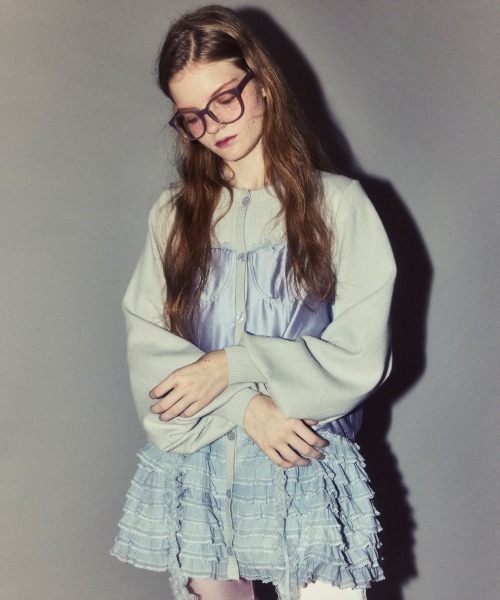 Candy Stripper（キャンディストリッパー）の「CORSET KNIT カーディガン（カーディガン/ボレロ・レディース・ブラック/ライトグレー/ライトピンク・FREE）」の16枚目の写真