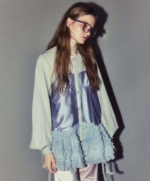 Candy Stripper（キャンディストリッパー）の「CORSET KNIT カーディガン（カーディガン/ボレロ・レディース・ブラック/ライトグレー/ライトピンク・FREE）」の18枚目の写真