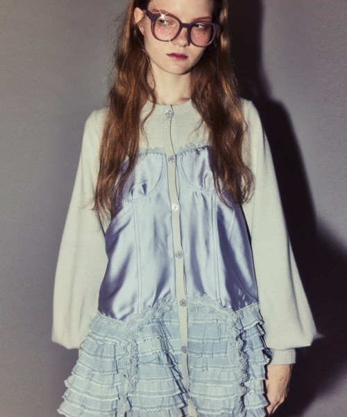 Candy Stripper（キャンディストリッパー）の「CORSET KNIT カーディガン（カーディガン/ボレロ・レディース・ブラック/ライトグレー/ライトピンク・FREE）」の19枚目の写真