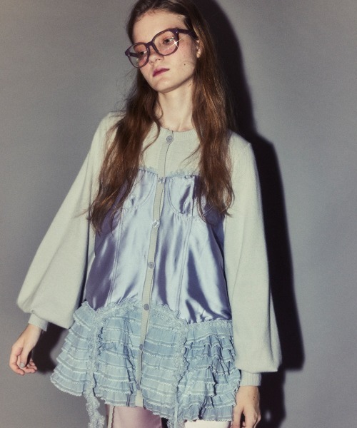 Candy Stripper（キャンディストリッパー）の「CORSET KNIT カーディガン（カーディガン/ボレロ・レディース・ブラック/ライトグレー/ライトピンク・FREE）」の17枚目の写真