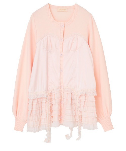 Candy Stripper（キャンディストリッパー）の「CORSET KNIT カーディガン（カーディガン/ボレロ・レディース・ブラック/ライトグレー/ライトピンク・FREE）」の9枚目の写真