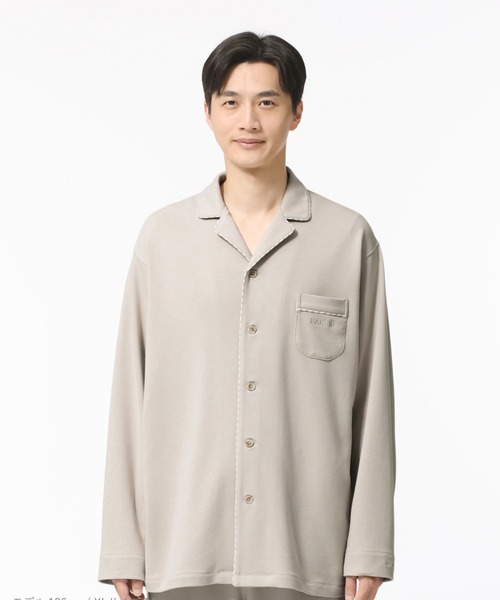 BAKUNE パジャマ スウェット ロングスリーブ シャツ（ルームウェア