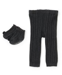 petit main（プティマイン）の「ソックスつきレギンス（ベビーシューズ/ベビーソックス）」