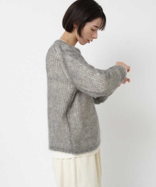 RNA-N(アールエヌエーエヌ)の「K2736 モヘアクループルオーバー(ニット/セーター・レディース・ブラウン/レッド/杢グレー・FREE)」の22枚目の写真