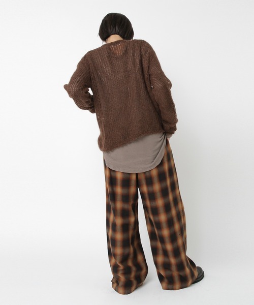 RNA-N(アールエヌエーエヌ)の「K2736 モヘアクループルオーバー(ニット/セーター・レディース・ブラウン/レッド/杢グレー・FREE)」の9枚目の写真